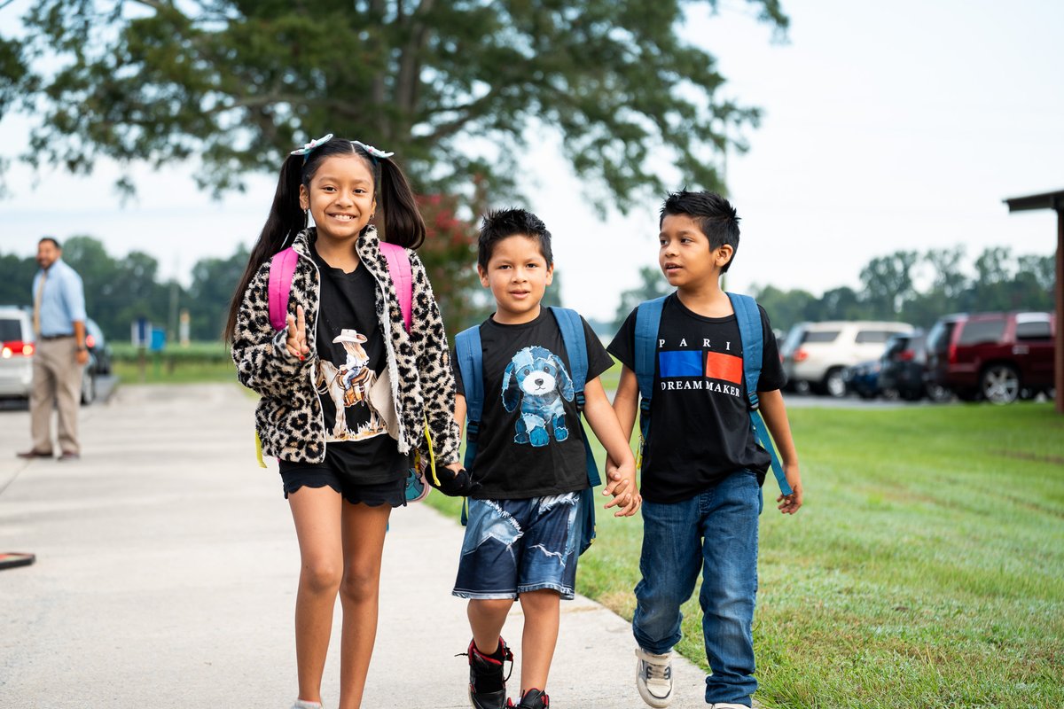 PCS_NC's tweet photo. The first day of school brought big smiles, new beginnings, excited students, welcoming teachers, and plenty of moments worth celebrating across Pitt County Schools!
Here’s to a school year filled with learning, growth, new opportunities and plenty of reasons to #ReachHigher! https://t.co/y4kl7AdLOk