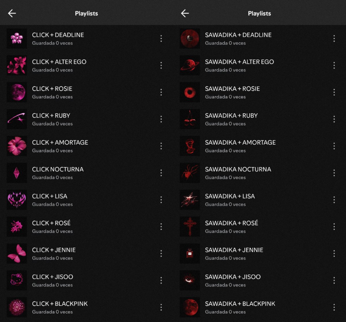 lovskpinks's tweet photo. ¡Hola BLINKS!, les comparto mi perfil de Spotify en donde ya están creadas todas las playlists para 'CLICK' de JISOO y 'SAWADIKA' de LISA. Las pueden guardar y el 03/04 de septiembre ya estarán actualizadas

🔗: https://t.co/aAjnrHsPjc https://t.co/sTcl5TI3B3