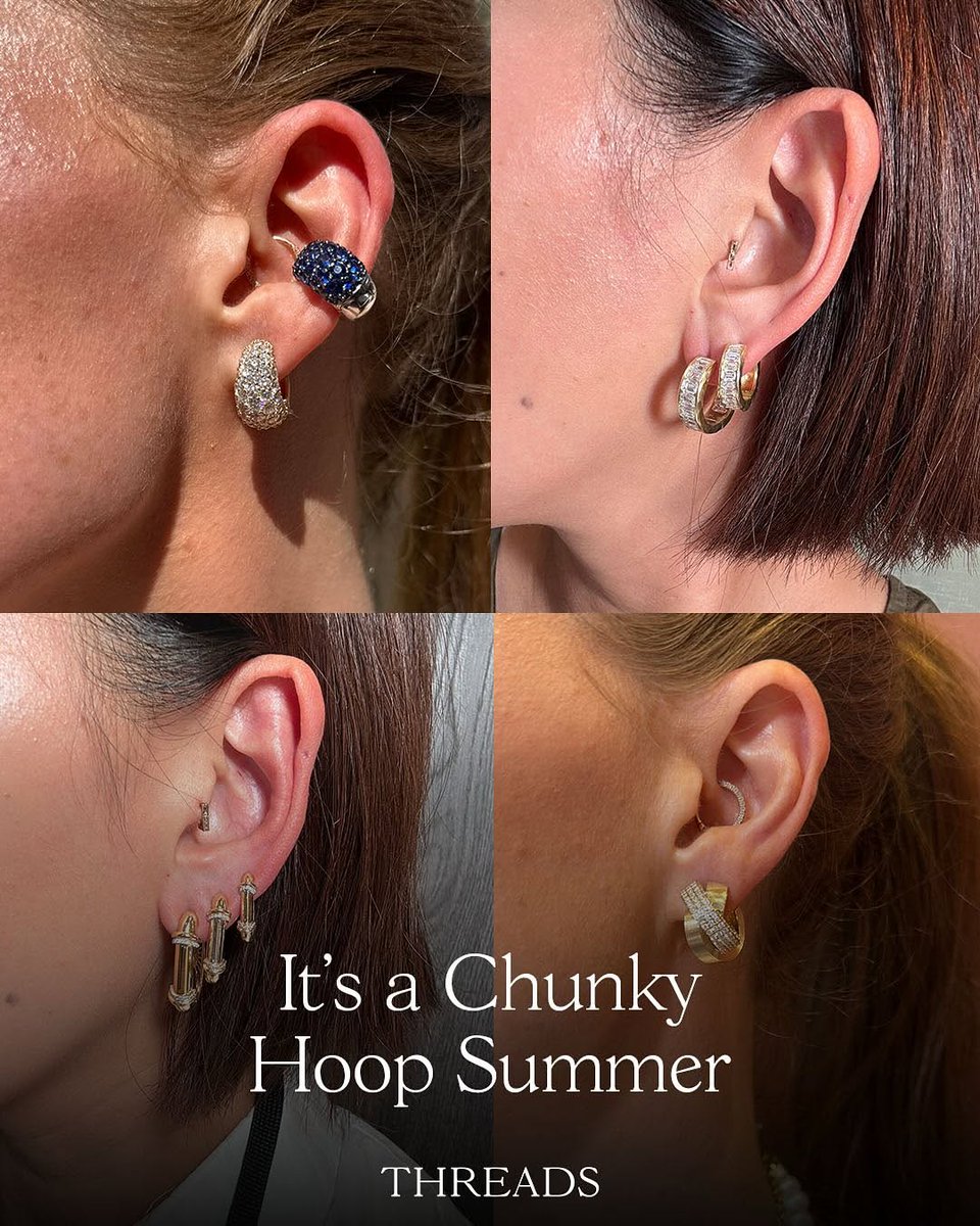 luciobagini314's tweet photo. Dainty? We don’t know her 💁‍♀️

📸: shotbythreads

🔎: Chunky hoops, style inspo, luxury jewellery, luxury earrings, accessories inspo, threads styling https://t.co/MUHb9cdIpZ