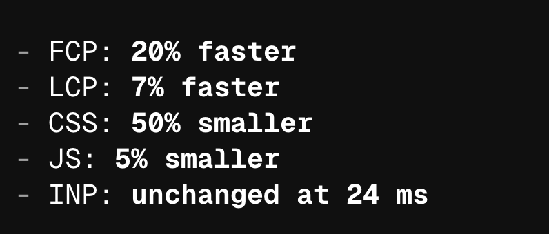 aidenybai's tweet photo. btw just migrated my personal site from Tailwind -> StyleX https://t.co/RbjVwv5nS2