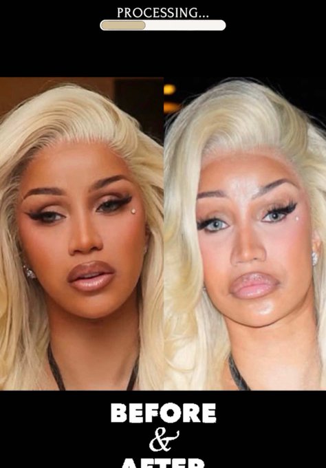 mark27682n's tweet photo. @stackies05 @cardi_gang__ @youknowiamryt @stackies05 So amI supposed to share ur concept of beauty or find the same things attractive that you do? To me, she is hideous; that woman is repulsive, and her genetics are terrible. Im from Colombia, a place where women are truly beautiful  with the most beautiful hair. https://t.co/yYW3a86Bgb