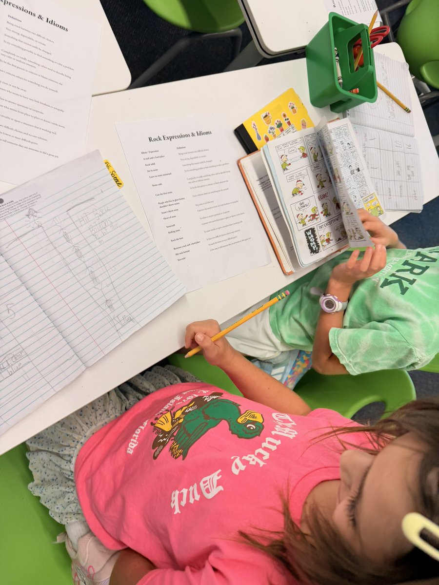 STEMbieda's tweet photo. Rocking our learning in the Media Center! 🪨📚 Our Dragons read A Rock Is Lively and then put their creativity to work writing rock-themed idioms. We love seeing literacy, science, and creativity come together at SPARK
In those STEAM journals! @APS_SPARK @cadycrew @DrJohnsonSPARK @sarapruett5