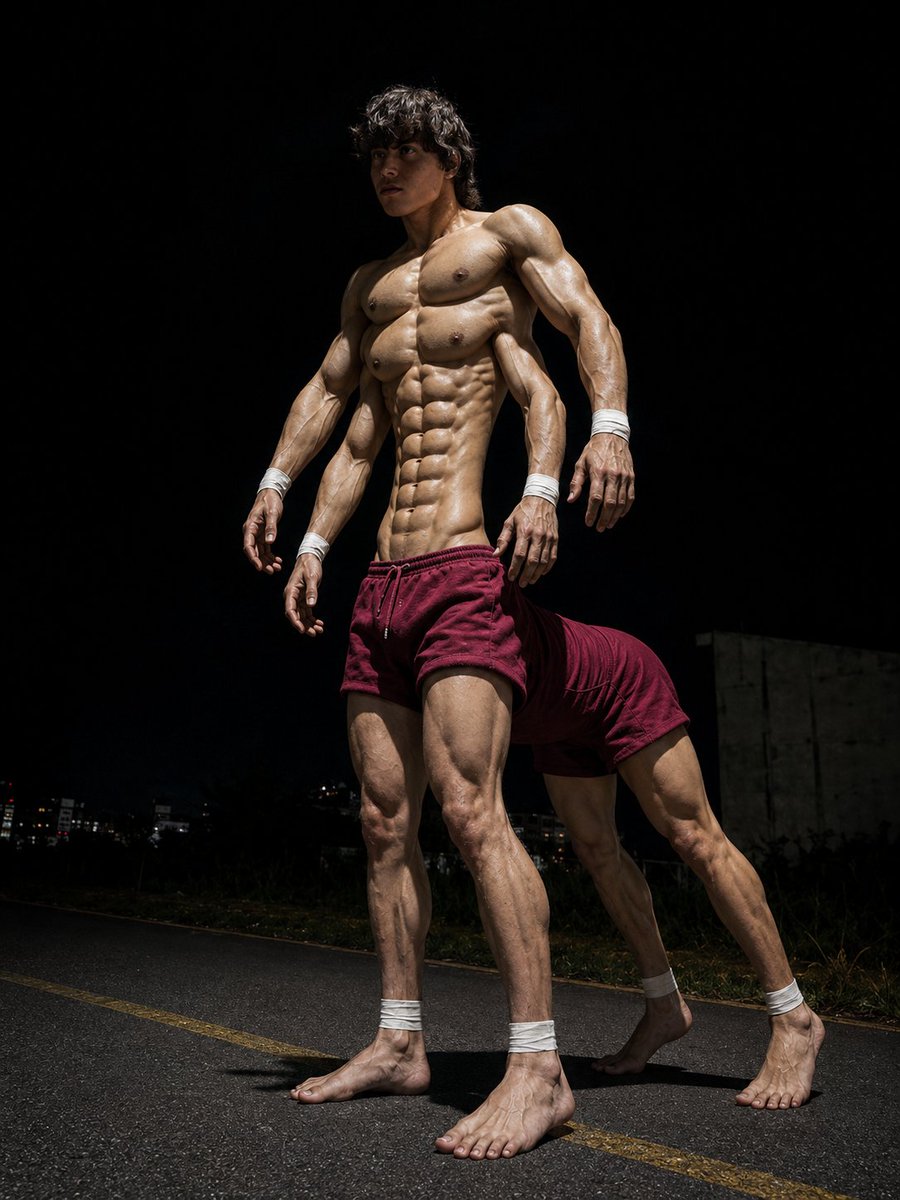 ApexMultiStudio's tweet photo. Baki's complete transformation 💪🔥
➡️ https://t.co/CLgZ8icjER

#aiboy #baki #aiboyfriend #fourarms #fourlegs #boytaur #doublechest #muscleboy #fitboy https://t.co/JlWg7lRqUa