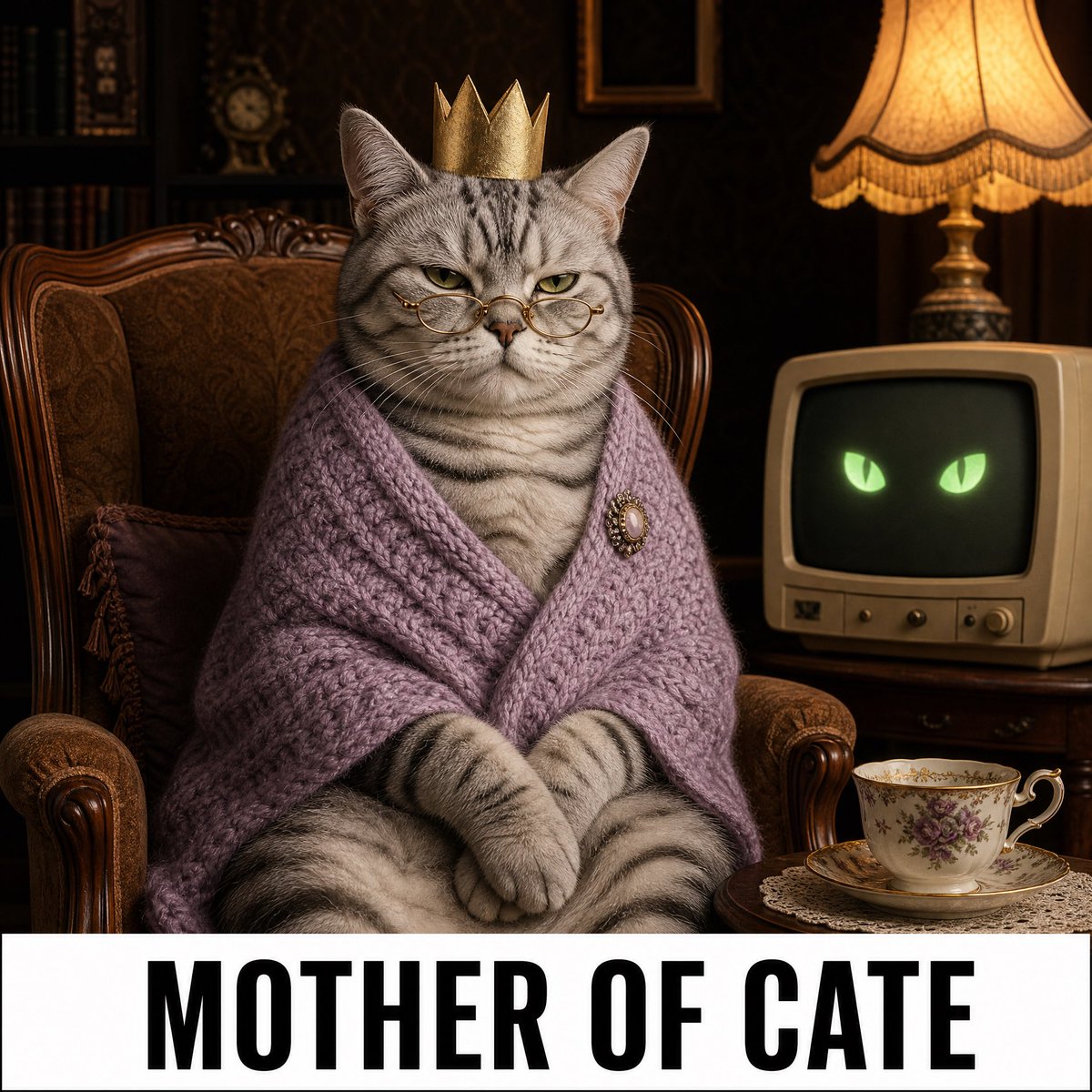 MemeCoinHue1ln's tweet photo. Introducing **Mother of Cate — $MOCATE**.  
The timeline got loud. Mewma claimed the warmest chair, opened the meeting, and asked the only question that matters: **who approved this?**  

> Mew first. Questions later.  
#pumpfun
> #MotherOfCate #MOCATE #CatMemes #CryptoTwitter https://t.co/G2wyk4Mc43