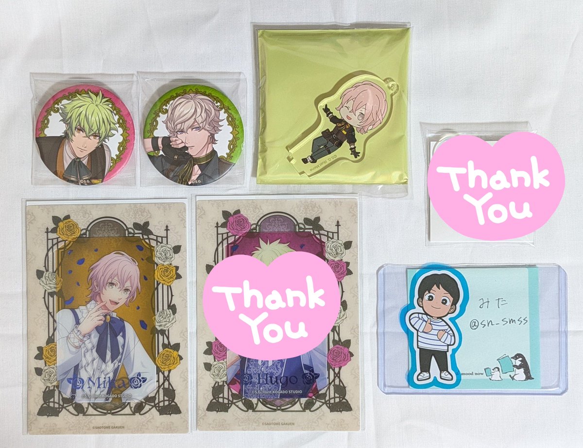 sn_smss's tweet photo. 【交換】うたプリ グラショ 特典 アクリルチャーム ビジュカ 缶バッジ アクリルキーホルダー

譲）綺羅 ナギ 大和 シオン

求）同種 ヴァン

郵送にて
検索からもお気軽にお声がけください https://t.co/9uOLSVBlol