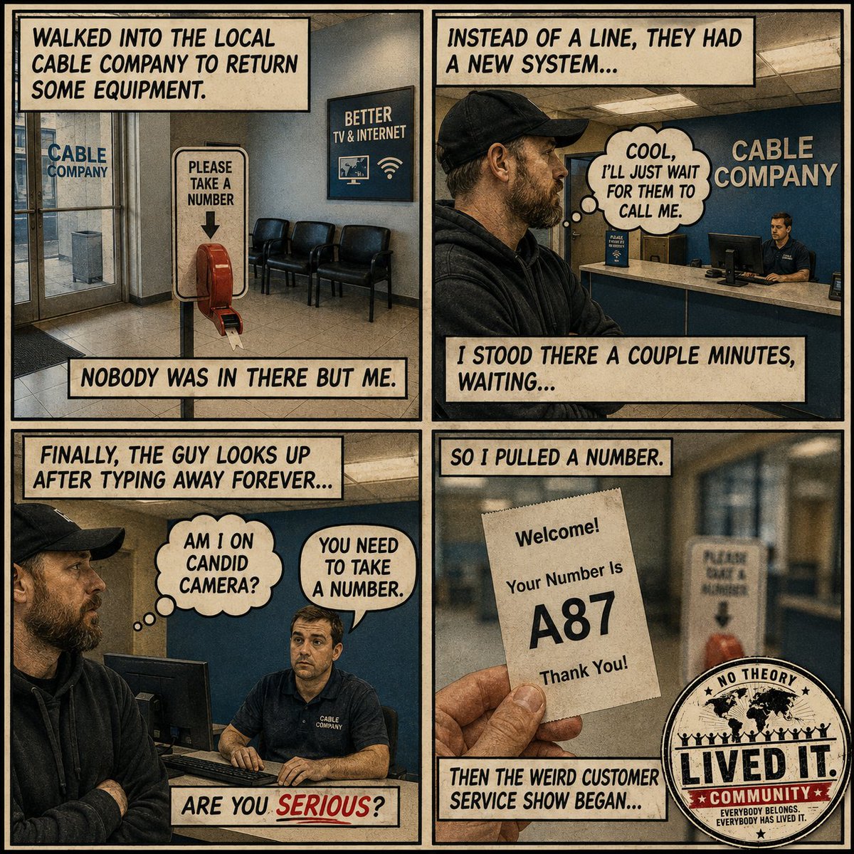 LIVEDITglobal's tweet photo. Something is coming. And the community is already taking shape.

Everybody has a story — funny, frustrating, unbelievable, ordinary, or one of those moments that makes you stop and think:

“Did that seriously just happen?”

Here’s one of mine. 👇

I lived it. So I memed it.

Got one of your own?

Meme it. Post it. And make sure you tag @LIVEDITglobal so we can see it.

Your story doesn't have to be extraordinary.

It just has to be yours.

NO THEORY. LIVED IT.
EVERYBODY BELONGS. EVERYBODY HAS LIVED IT.

More soon. 🌎