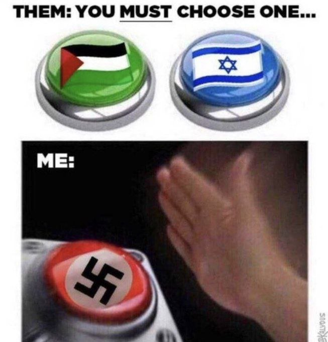 FascistImperium's tweet photo. The American Fascist Imperium does not support the barbaric and animalistic Palestine.

The American Fascist Imperium does not support the Satanic and corrupt Isr*el.

There is a Third Way.
Reject BOTH evils.
SUPPORT the American Fascist Imperium.
DM today to join our Cause. https://t.co/TYJF6BXLm0