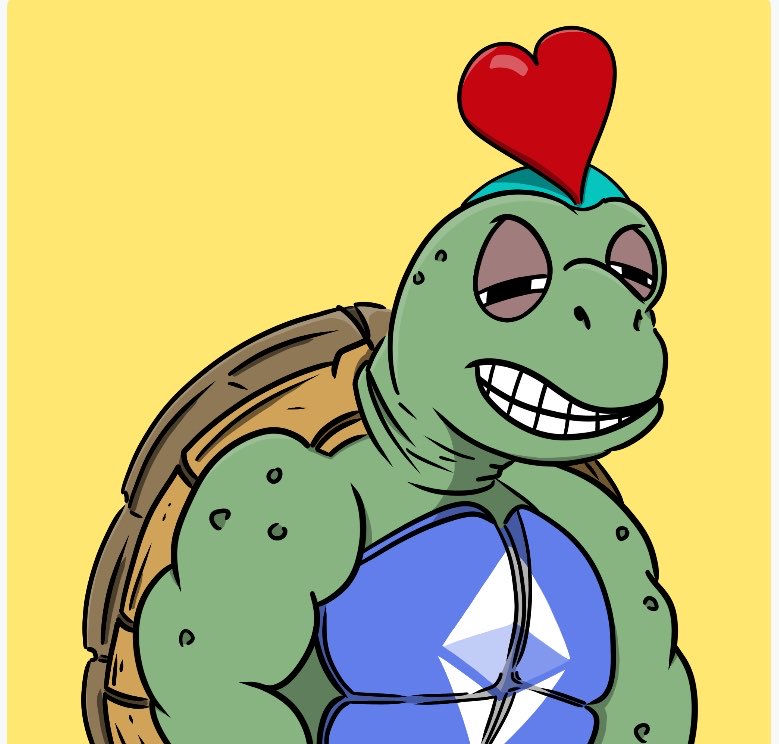 Alexm3111's tweet photo. $turtle what did I just mint?? This is a strange turtle but he is family now 🔥❤️🔥

@turtlecrobot ?!? https://t.co/iqHuc7MJpY