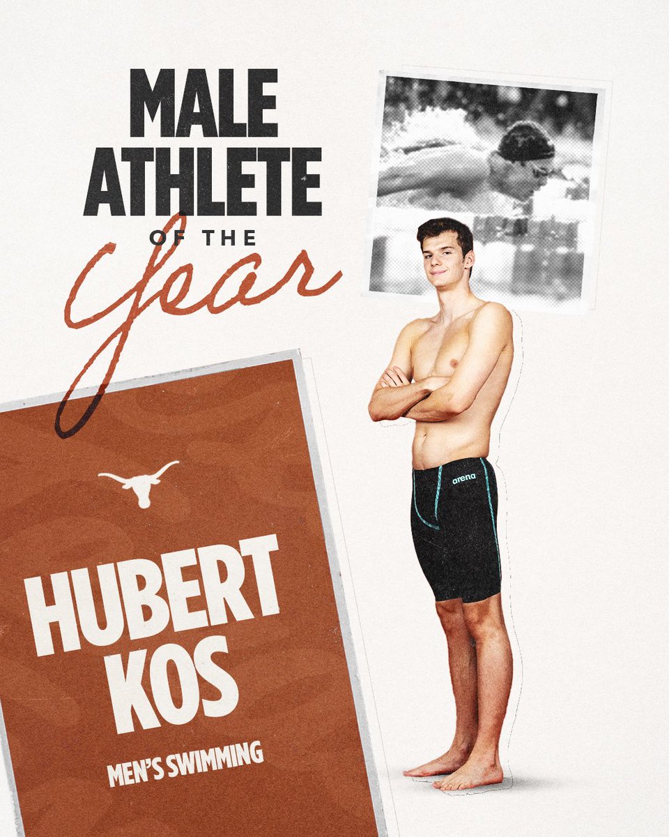 TexasLonghorns's tweet photo. the award for Male Athlete of the Year goes to Hubert Kos 🤘

#HookEm https://t.co/E0D5vHHEOm