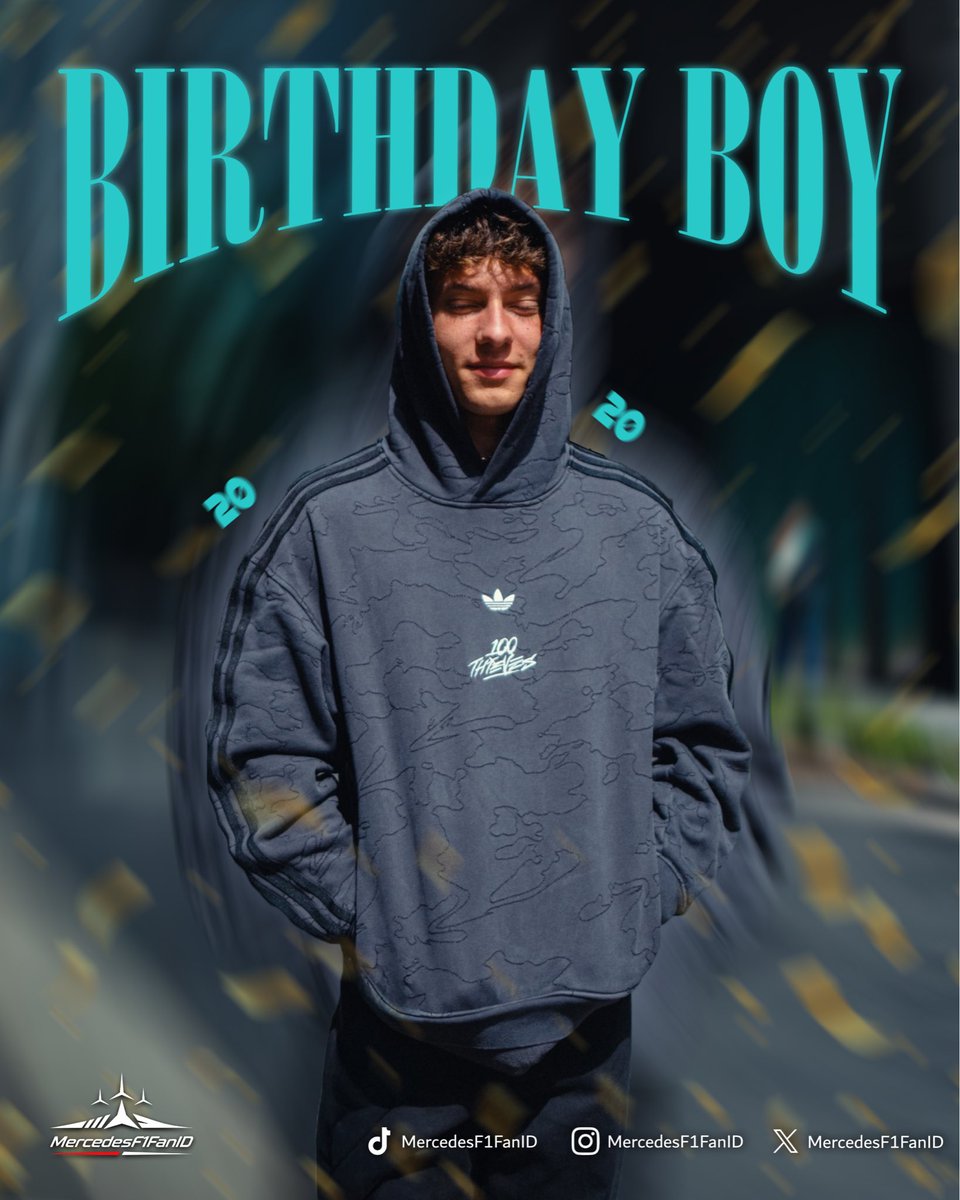 MercedesF1FanID's tweet photo. Happy 20th birthday, Andrea Kimi Antonelli! 🇮🇹💙
Tanti auguri, Kimi! 🎂🤙🏼

20 years old and a whole new chapter begins. Kimi has shown incredible talent, determination, and potential as one of the most exciting young talents on the grid.

Here’s to more unforgettable moments, more podiums, and hopefully many victories ahead. 

Keep pushing, Kimi! 💨
@MercedesAMGF1

#F1 #KimiAntonelli #Mercedes