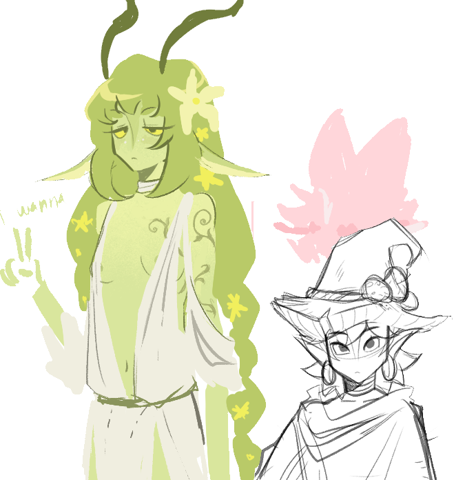 0ScribbleNibble's tweet photo. Redesign, her name is willowmere and this drawings were like, one day appart https://t.co/U0ofF78eRU