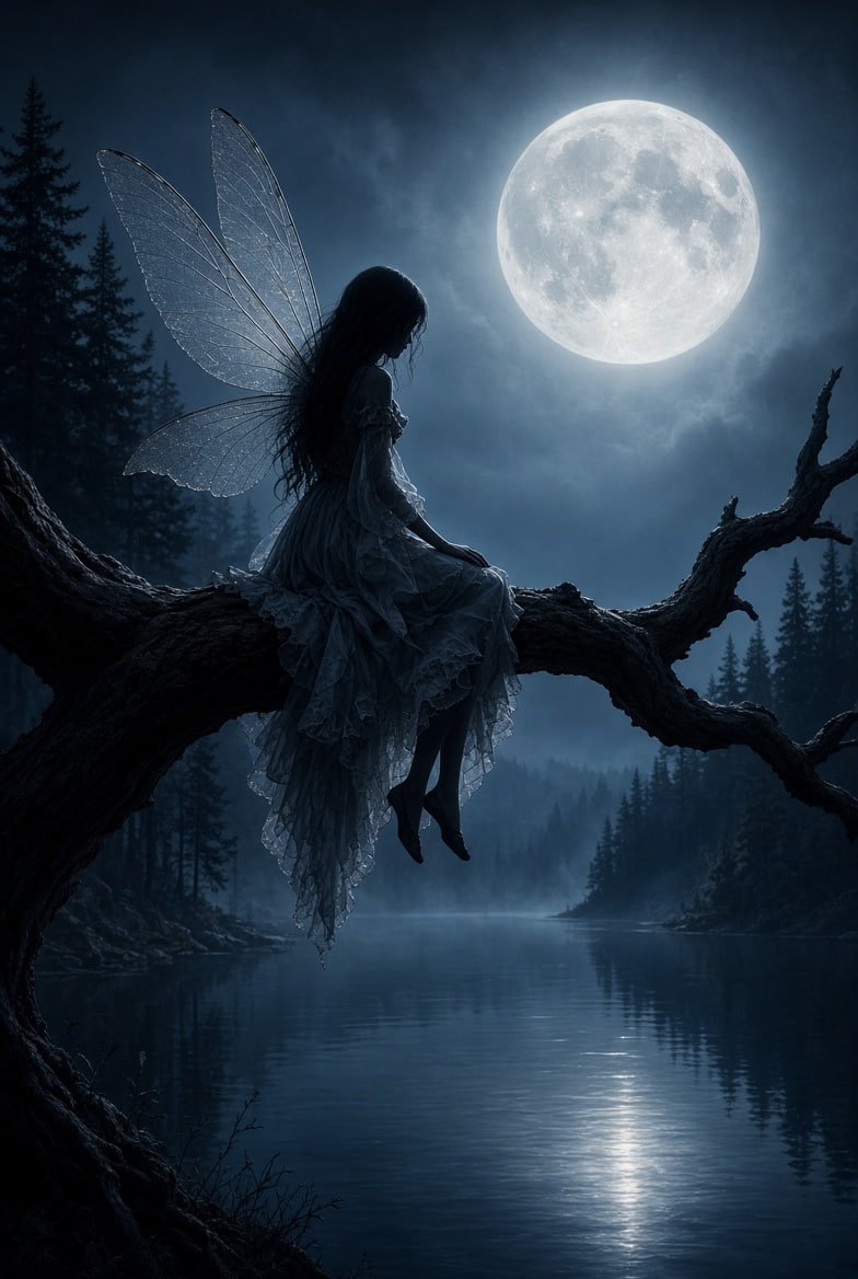 Jazmtv's tweet photo. The moon remembers every fairy who ever sat still. https://t.co/0xNNmhsuhC