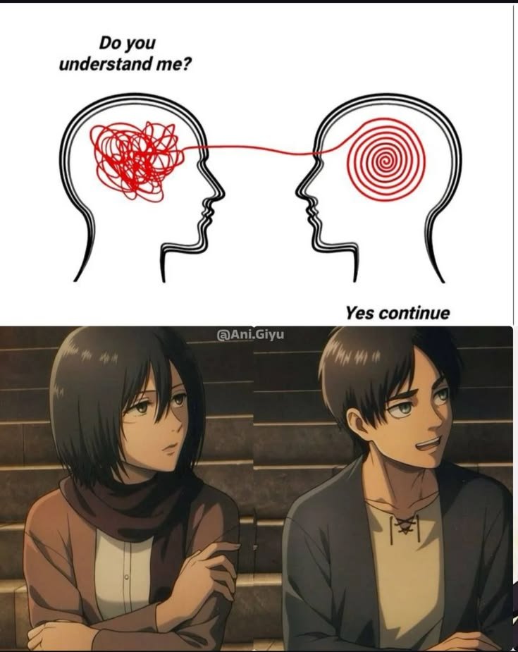 MeroOppion's tweet photo. No matter how crazy Eren’s plans sound, Mikasa is always his number one listener. https://t.co/7MgVxnQJKN
