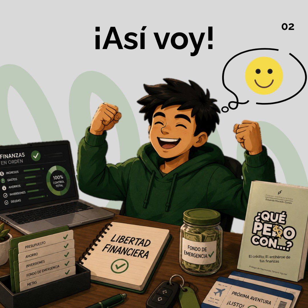 fspt_mx's tweet photo. Todos tenemos un “así empecé” con nuestras finanzas. 👀💸
Lo importante es que también exista un “así voy”. 📈✨
Si quieres entender mejor tu dinero y poner tus finanzas en orden, quédate por aquí. En FSPT lo aprendemos juntos. 💚
#SoyFinanciero #FSPT #FinanzasPersonales #EducacionFinanciera #Finanzas #Ahorro #Presupuesto #MetasFinancieras #SaludFinanciera #FinanzasEnOrden #HabitosFinancieros #BienestarFinanciero #AprendeFinanzas #FinanzasMexico #Dinero