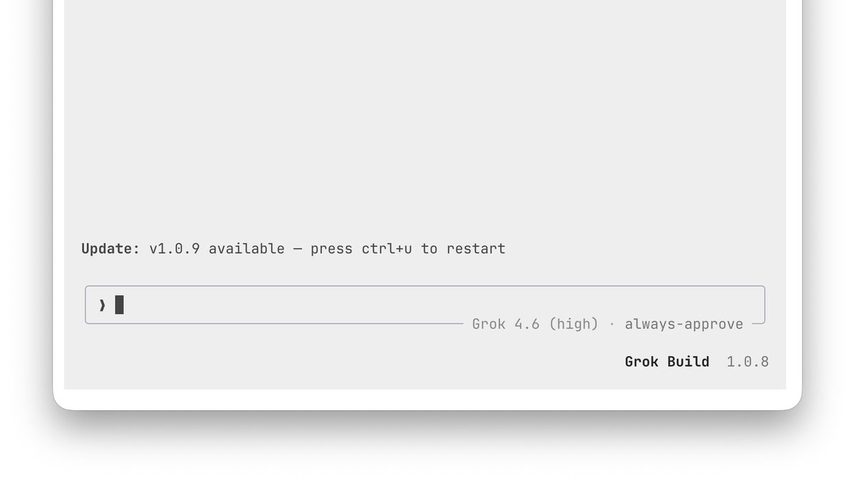 Grok Build 推出v1.0.9大版本更新