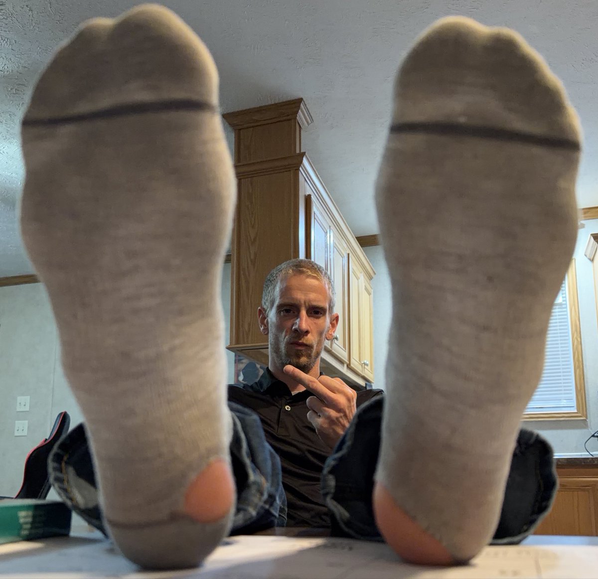 MasterOvrDraft's tweet photo. It’s been a long day.
These feet are sweaty, tired, and by the end of it, your face is exactly where they’ll be. Hold still. https://t.co/AgAIRdqZtj