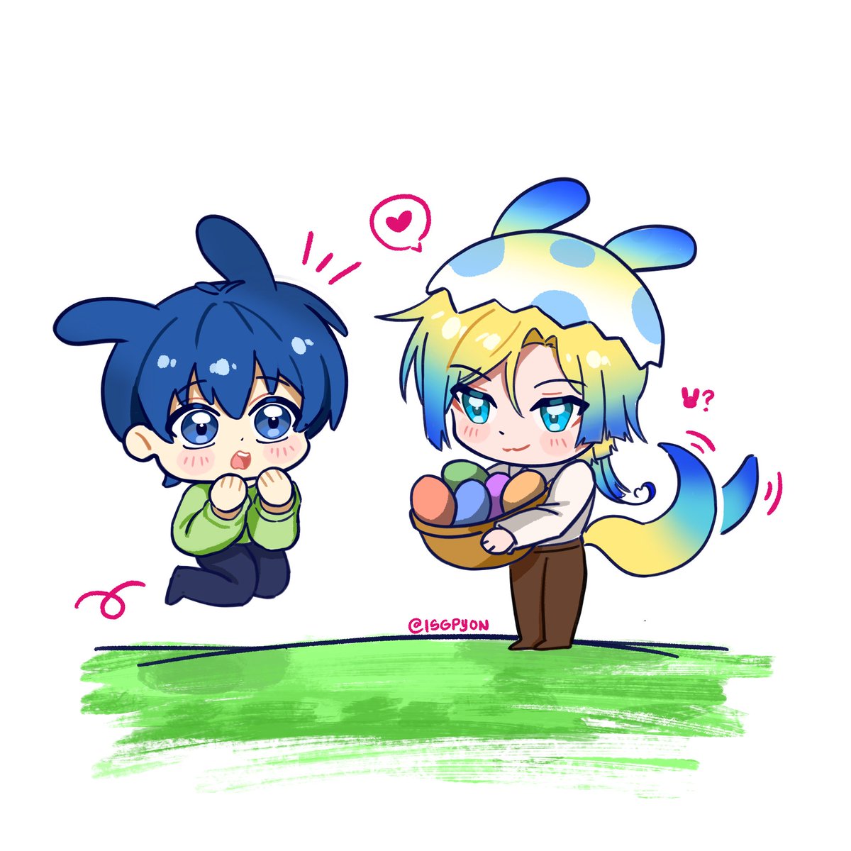 isgpyon's tweet photo. kiis カイ潔

this was for easter :)) based on that one official art but I can’t find it anymore 😞 https://t.co/mPrUYNb5O6