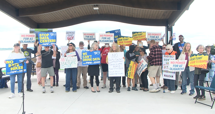 News_8's tweet photo. A Seneca Lake resident expressed her concerns: “If Greenidge Generation pivots to building an AI data center in the small, picturesque lakeside area, my dreams, along with others, may be gone.” https://t.co/SRJecXhobh https://t.co/TKxdj6nUjg