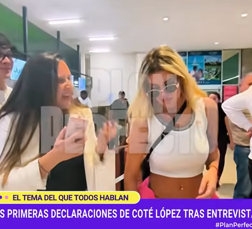 Mimes2323's tweet photo. La periodista y el camarógrafo ya estaban esperando a Cote Lopez en el aeropuerto de Punta Cana (sabían de antes)

Adivinen quien organizó esta "supuesta entrevista improvisada" y la sesión de fotos "sufriendo" asi como que no me doy cuenta.

#PlanperfectoCHV https://t.co/9jrQQ3h9b7