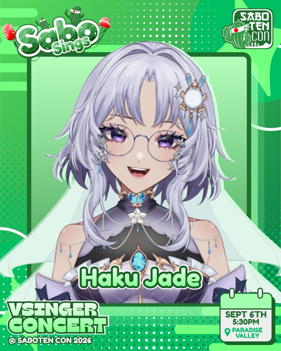 haku_jadeVT's tweet photo. 🤍 HELLO BB's 🤍
SPECIAL ANNOUNCEMENT!

I'm happy to announce im part of this wonderful event that @lilimorgaine organized for SabotenCon! 

Watch us sing on stage at #SaboSings2026 🎉 

It'll also be live streamed on https://t.co/V2vl1n8a6O
https://t.co/1f8i9UbT7d https://t.co/iqcIJih3yt