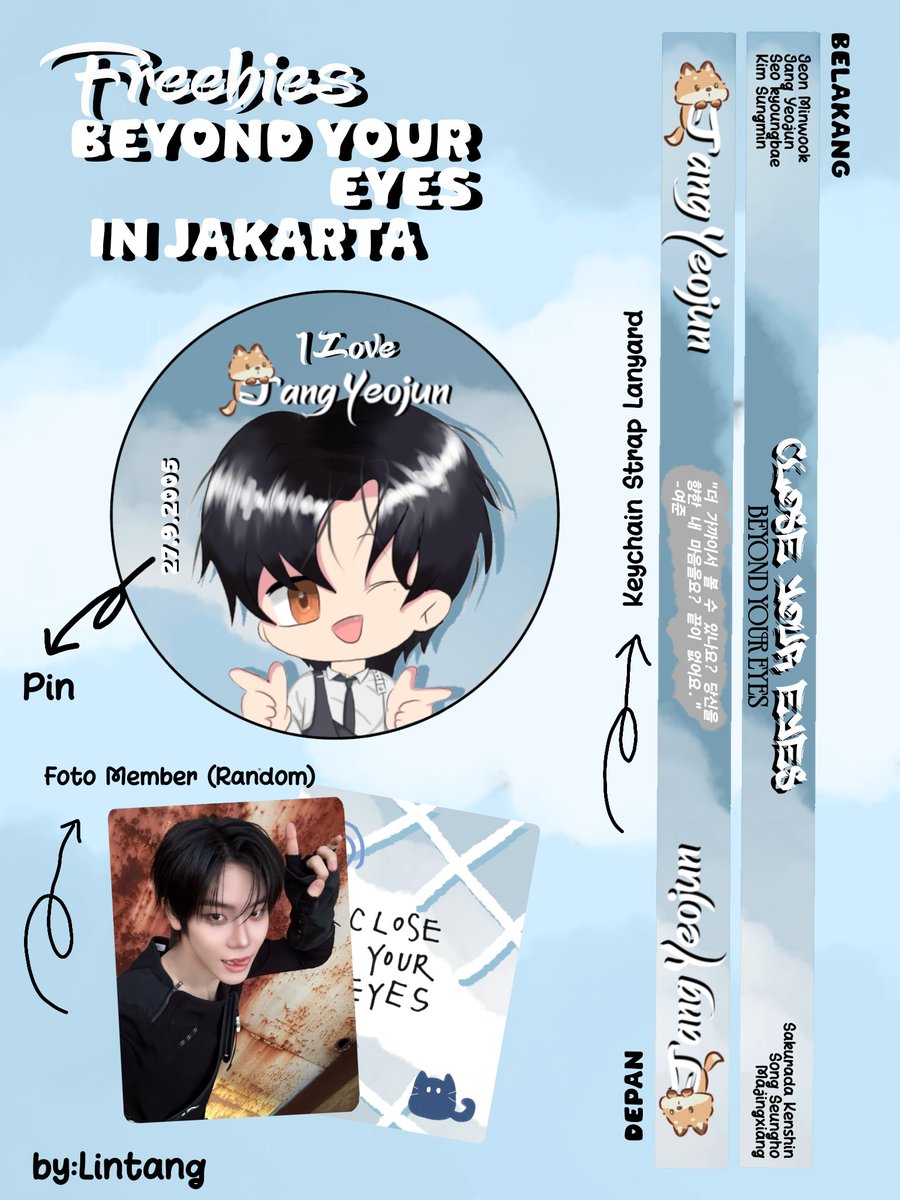 Lynxstarr_'s tweet photo. ★FREEBIES Beyond Your Eyes in Jakarta★

📅 30 Agustus 2026
📍GBK Basket Hall
🕐 To be announce

Freebiesnya:
🎁 PC Random unofficial
🎁 Pin
🎁 Keychain Strap Lanyard

Haloo temen temen closerrr, aku ada sedikit freebies nihh buatt kaliann. bantuu abisin yaa guyss nantii🤗❤❤❤ https://t.co/jLqOZG86GG