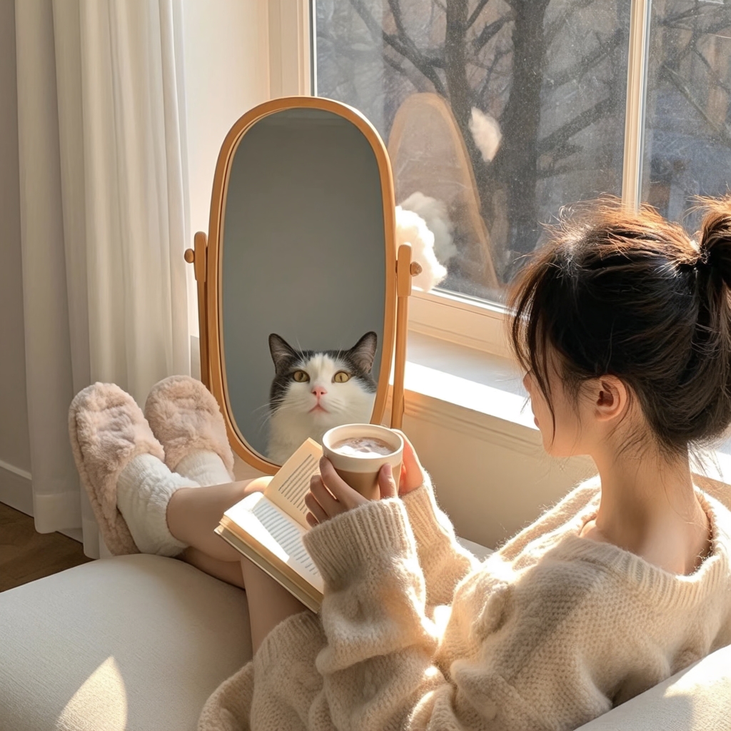 tcrz_oceane's tweet photo. Cozy rainy Sunday at home—sipping hot cocoa, flipping through an old book, and no plans at all. Pure perfect weekend vibe ， https://t.co/ysFFbF6lwt