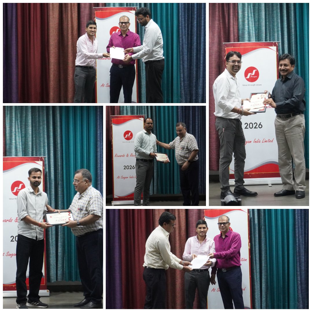 SangamGroup_'s tweet photo. Rewards &amp; Recognition – July 2026 📷
Congratulations to all our awardees! 📷
We proudly honour the remarkable achievements of our team members and celebrate those who continue to inspire us through their hard work, dedication, and unwavering commitment.
#EmployeeAppreciation https://t.co/rHQfiSdE7j