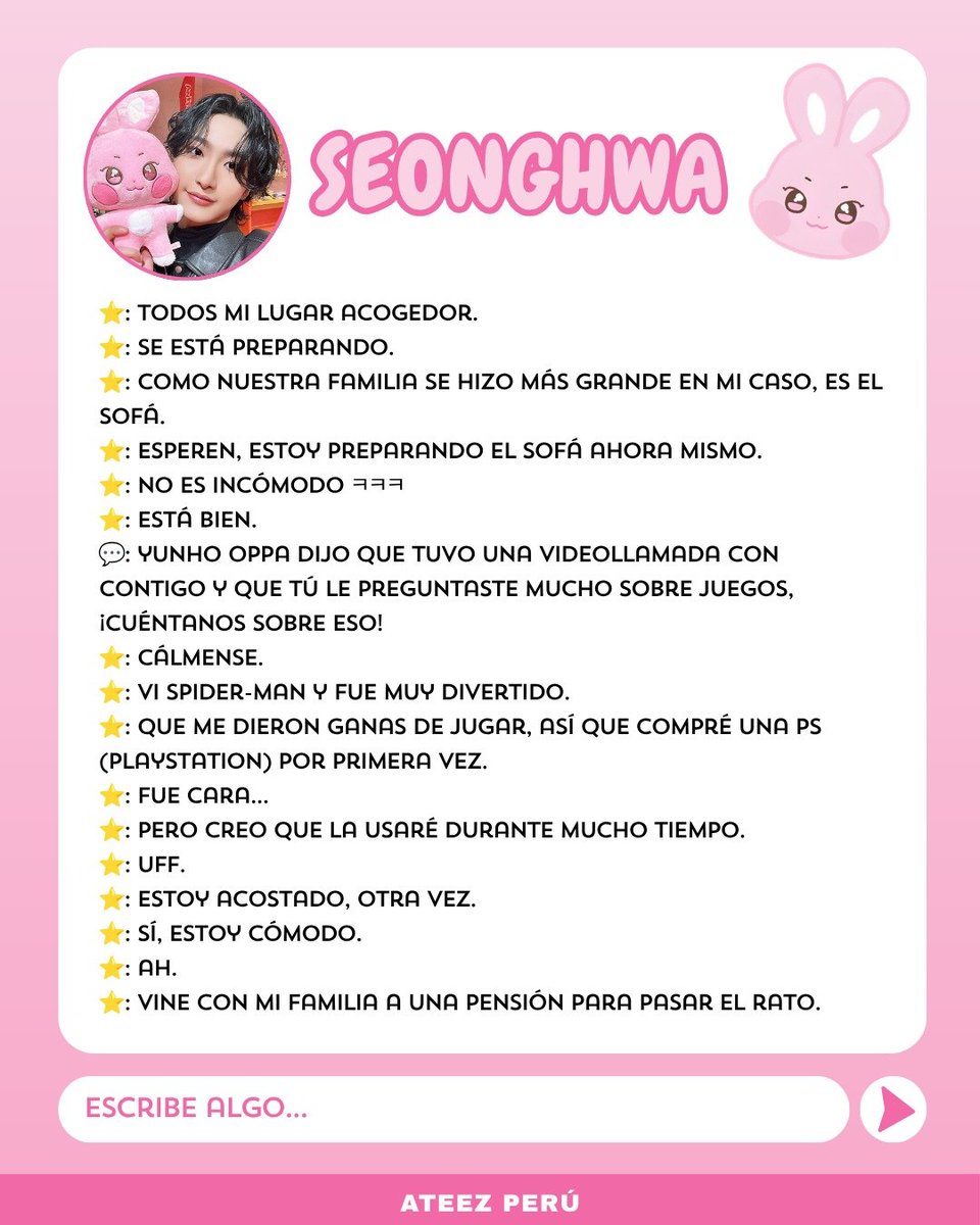 ateezperu's tweet photo. 💌 FROMM CHAT ⟨260823⟩ 
#SEONGHWA

Trad. Inglés: © lovelifebeauty_
Trad. Esp.: 🌙

1/3

#ATEEZ #에이티즈 #エイティーズ https://t.co/3QPK8pmJ8K
