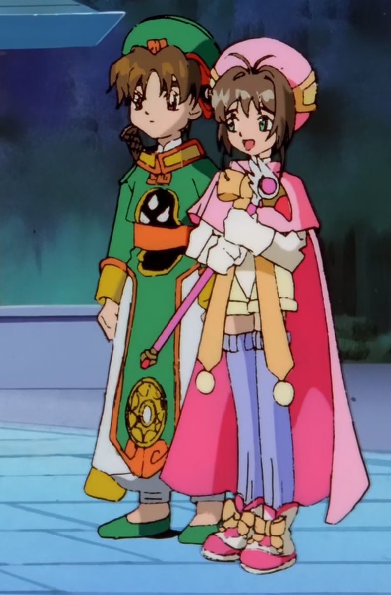 meepster2202's tweet photo. doesnt even feel worth it to do an outfit review with this one. this shit just feels like the canonical sakura outfit. love the long socks. the big pants are goofy as hell but its awesome. top tier https://t.co/KZRY8hTCHD