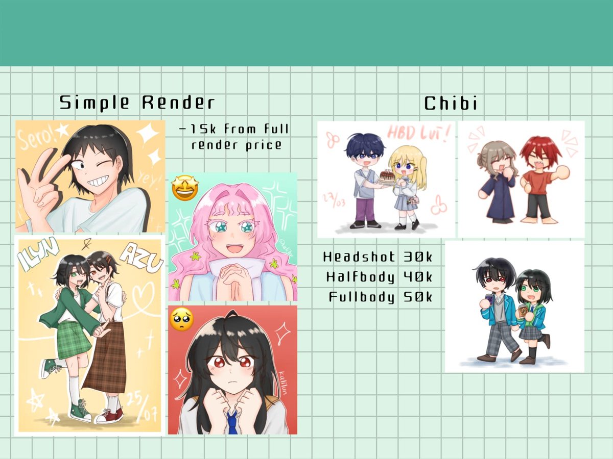 kalila161208's tweet photo. ✨️ KALILUN OPEN COMMISION ✨️
( like + rt are really appreciated 🫰)
Halo guyss aku lagi buka commis untuk local only dulu nihh, yg berminat boleh banget langsung gedor dm aku yaaww 🫶
#opencommission #commission #commissionlocal #commissionart #artidn https://t.co/iFAsp9KMe6