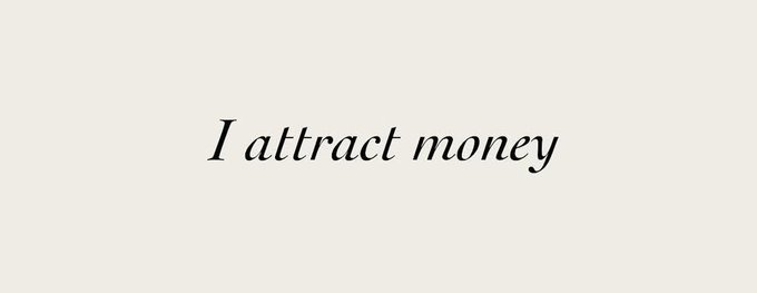 LuqWeb3's tweet photo. You attract money https://t.co/W7MzS9olwA
