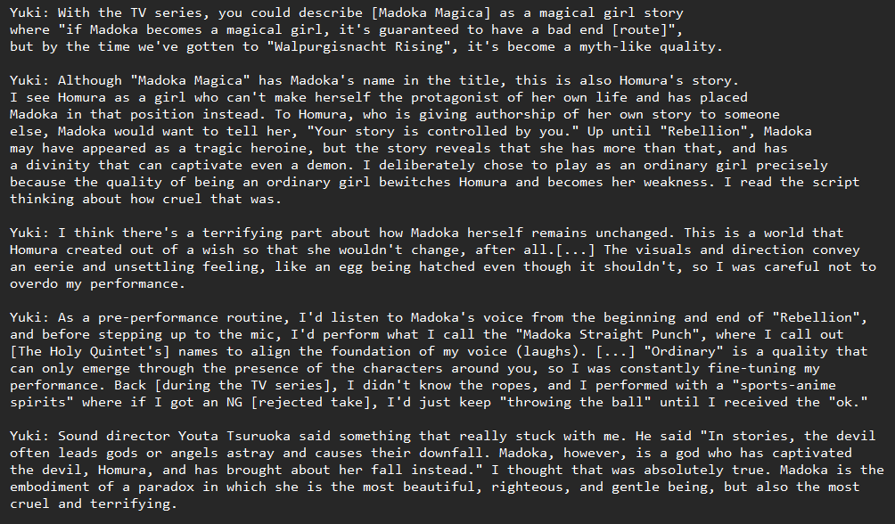 sarca_sc's tweet photo. Rough translation of excerpts from Aoi Yuki's interview on "Walpurgisnacht Rising" with Mitsuru Arima (阿仁間満) from MANTANWEB (no spoilers)

Original article: https://t.co/tg3QyFf2VS https://t.co/7HmLI3deul