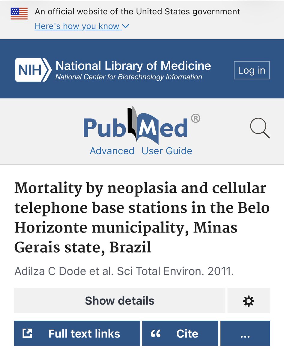 ze_rusty's tweet photo. The closer residents lived to the cell tower, 

The higher the number of cancer deaths.

PMID: 21741680 https://t.co/U0JbibFTHY