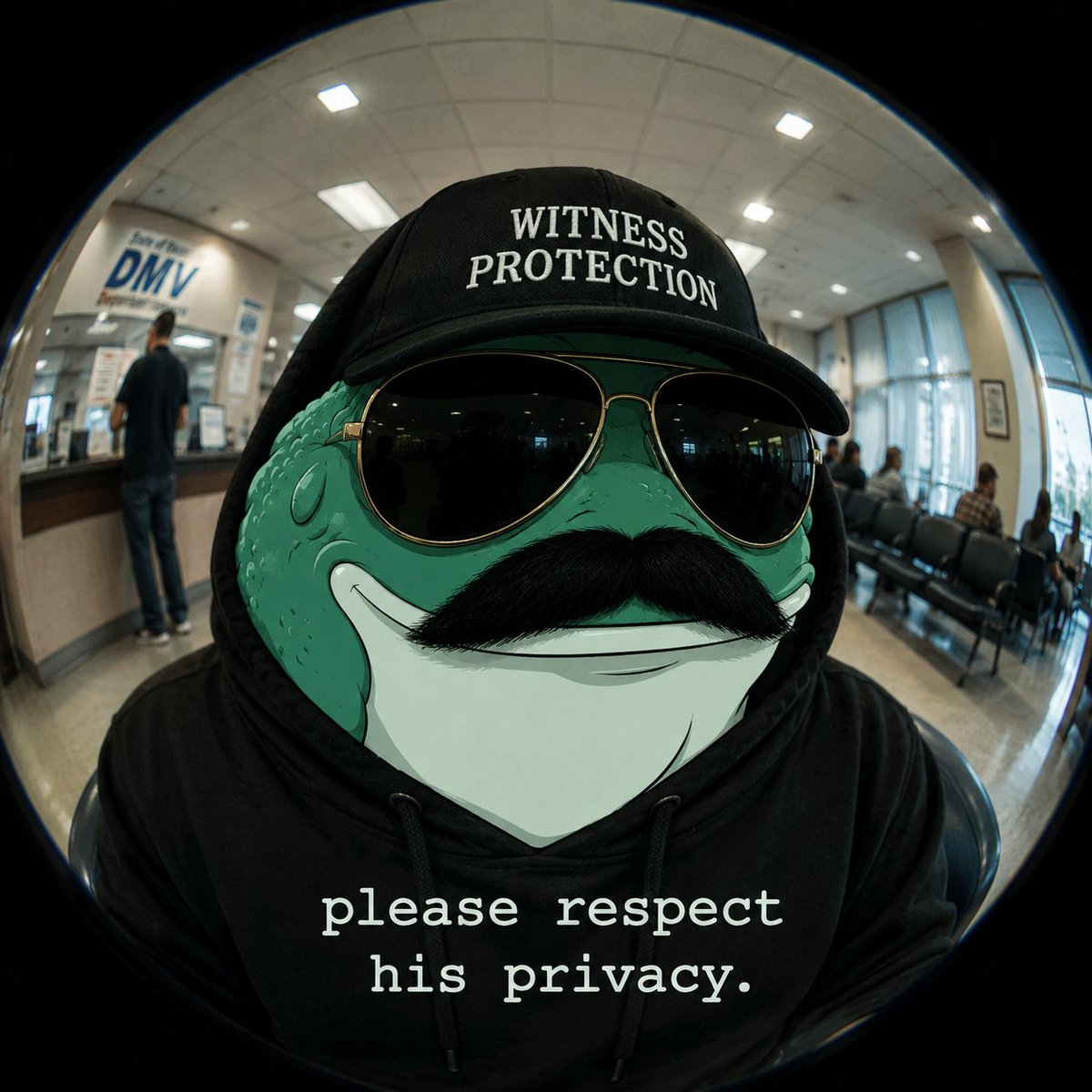 Gurt_HL's tweet photo. gurt has entered witness protection.

new name. new look. same frog.

for his safety, please do not ask what he witnessed. 🐸🥸 https://t.co/5jWUfEP8Q2