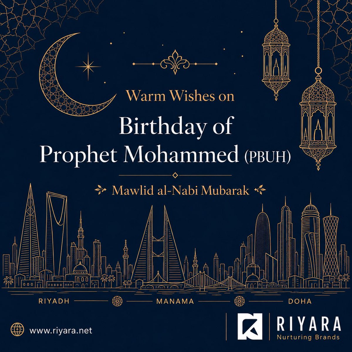 Riyaraconsult's tweet photo. Warm wishes on the birthday of Prophet Mohammed PBUH 

#mawlidalnabi #riyara #riyarabh #riyarasaudi #riyaradoha https://t.co/xIpOElX6Ve