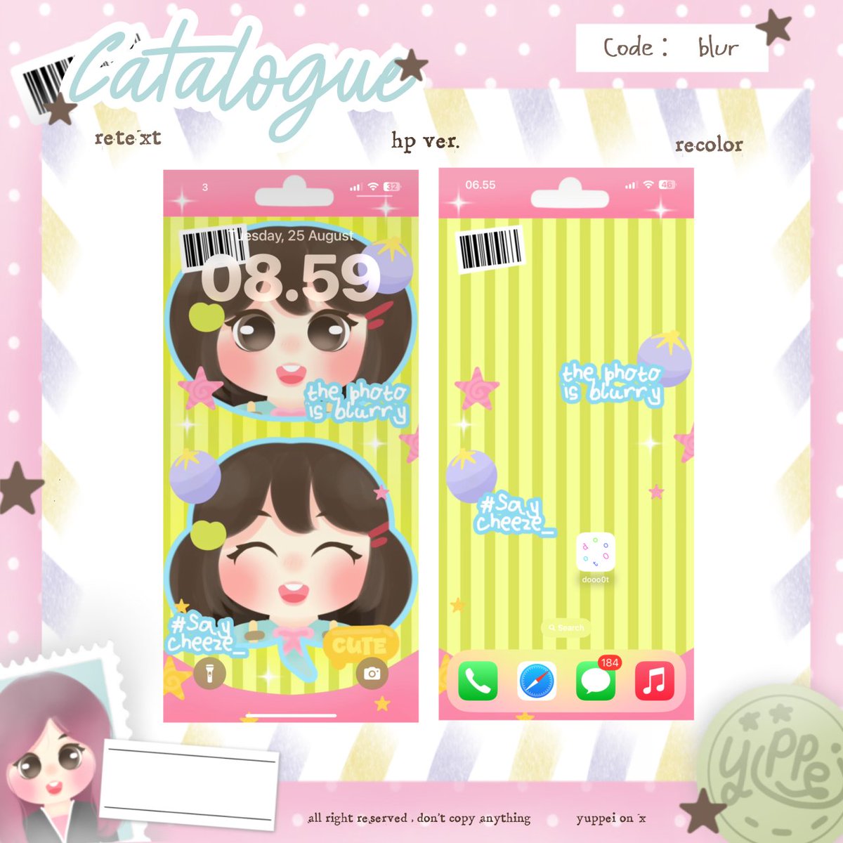YuppeI's tweet photo. help repost! thankyew<33

new catalogue unlocked>____ boleh minta tolong ospekin wallpaper chibi inii apakah ada kesamaan dengan ba lainn? kalau ada pls tell me🥺 

#bealanja https://t.co/1pzZQQK4fn