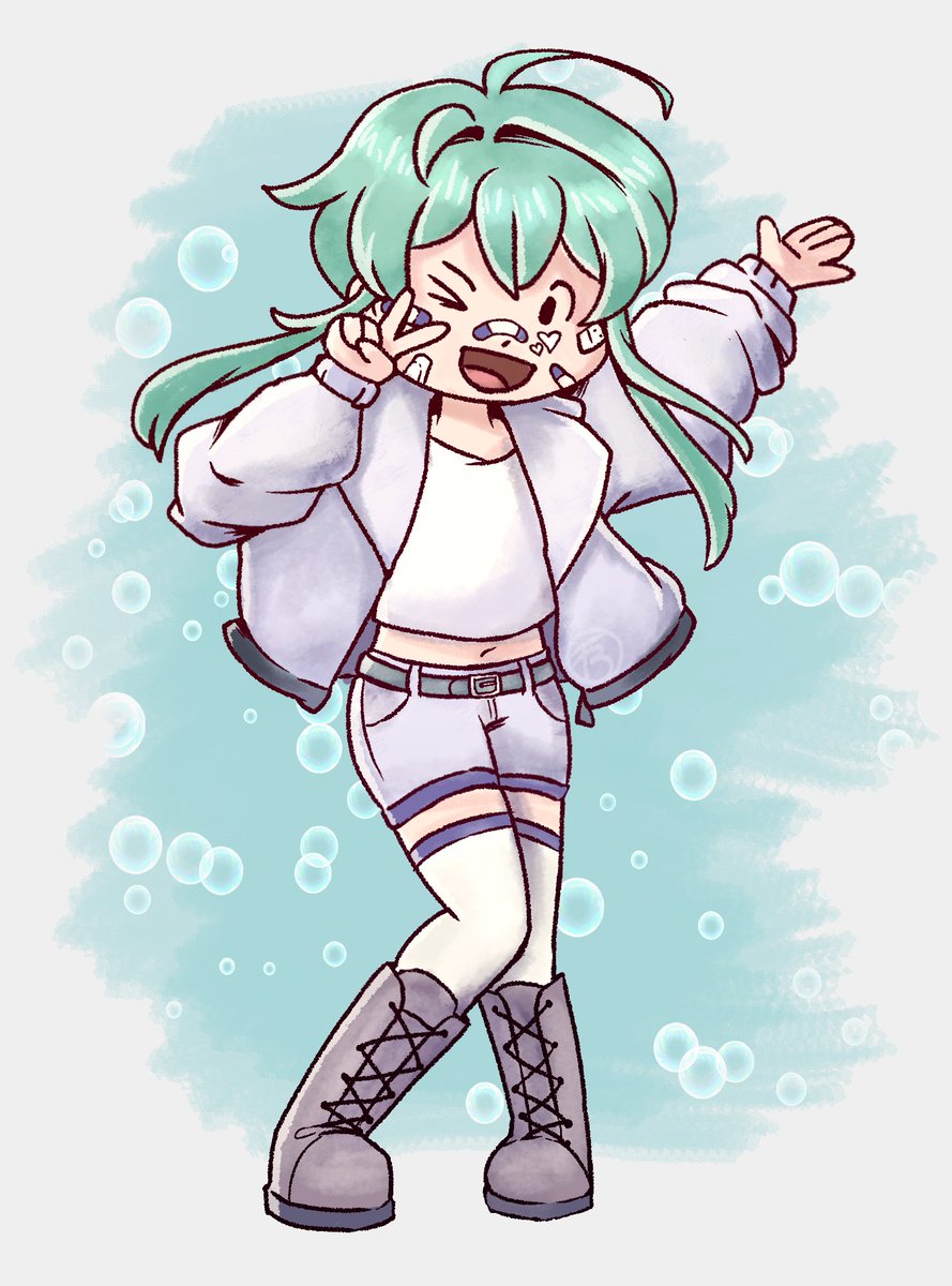 FlaxBalely's tweet photo. Getting into art and trying some new stuff, here's a lil Sena to kick things off!! He's got such a cute amazing voice, y'all gotta check 'em out ;u;

#SenAtelier https://t.co/VCcZpZrWwA