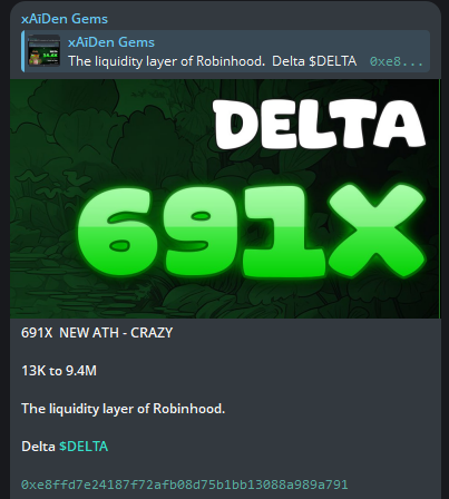 xAidenCrypto's tweet photo. $DELTA NEW ATH - AMAZING 

The liquidity layer of Robinhood.

Called at 13K MCAP 

691X Profit 

From 13K to 9.4M 

0xe8ffd7e24187f72afb08d75b1bb13088a989a791 https://t.co/yfMNY8FjPn