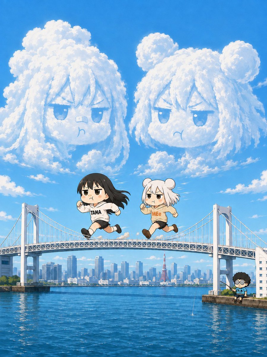 ototamaworld's tweet photo. たま「おはようぐると🍨
七色じゃないんだけど。」
めぇめぇ「それよりあちぃし帰ろうよ。」

#おとたま #レインボーブリッジ開通記念 https://t.co/Fdt8FwQB8L
