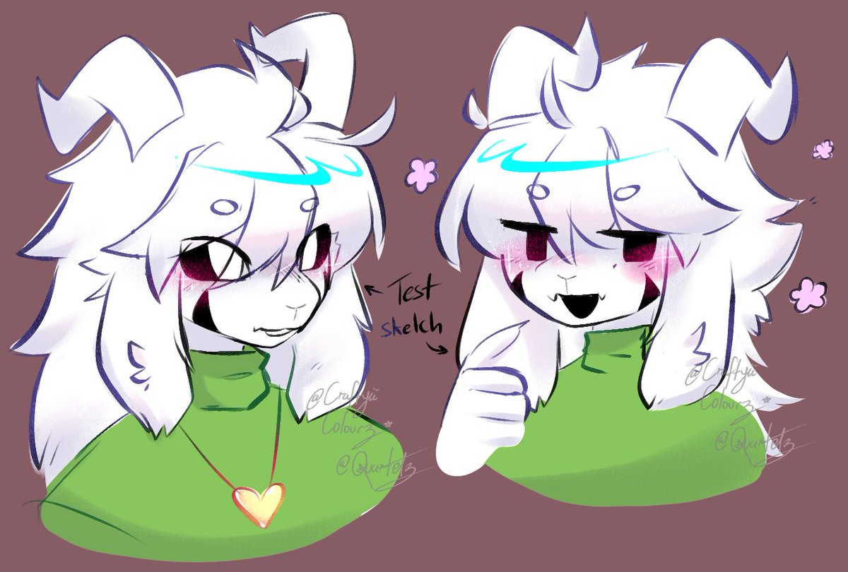 CraftyiiColourz's tweet photo. Since that Asriel wip got a lot of unexpected attention, here's some doodles I did of Asriel last month 🌈🦄

Been in love with him since I was 11 and everyone will see my vision 😛💙
✿ #AsrielDreemurr #Undertale #Deltarune https://t.co/rVkiNioPFf