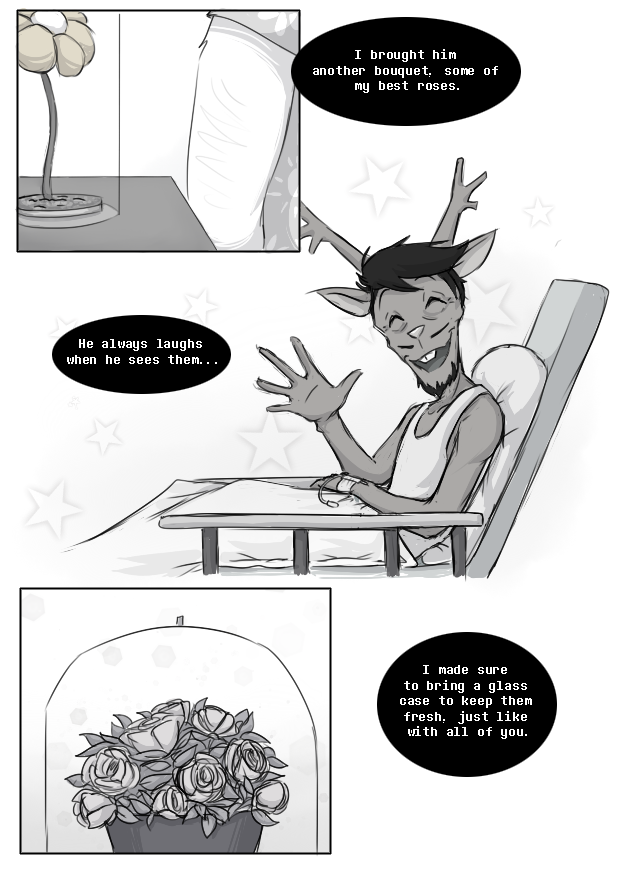 Zarla_S's tweet photo. #deltarunespoilers Long comic! I wanted to make a joke about Flowery using best friend in a romantic way because Asgore always talked about Rudy like that and then it just got sadder the more I thought about it. Asgorudy but it's also meant to be Asgowery at the end! 4/19 https://t.co/iFzdLX4QAb