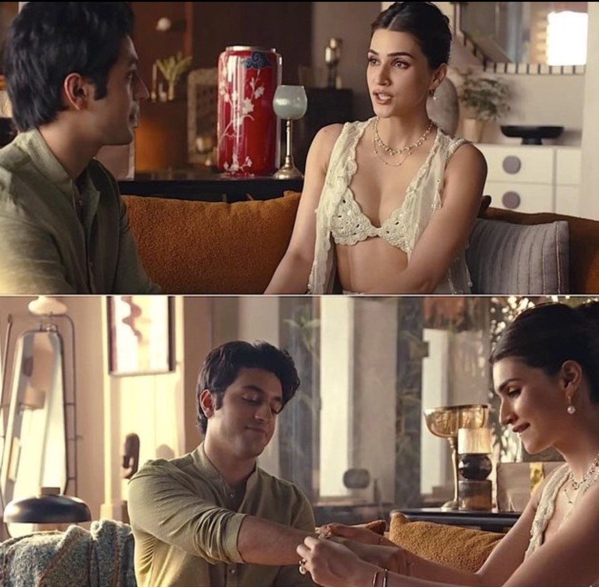 rupamurthy1's tweet photo. #Giva advertisement featuring actress Kriti Sanon for Rakshabandhan is NOT a lingerie ad, for the uninitiated.
Yes, Kriti has a great body and looks lovely. But in this advertisement, she is dressed in a skimpy outfit while celebrating Rakshabandhan with her sibling and with Giva jewellery.

Perhaps Kriti doesn’t realise that Rakshabandhan is a deeply rooted religious and cultural tradition in India. Perhaps she doesn’t understand that dressing appropriately for the occasion is also part of respecting its cultural context.

And surely, Hindu festivals do not need to be sexualised to sell jewellery.

Kriti has plenty of other opportunities to showcase her body and glamour. A festival celebrating the sacred bond between siblings probably isn’t one of them.