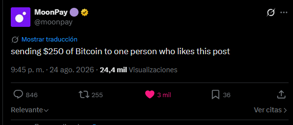 ceciliogrows's tweet photo. @moonpay Proof of Like completed. Ready for Proof of Transfer:

1BtRAtzPRzvCo85X1PfhDnDhsC5ynpQXsV

Block high, fees low, send it over @moonpay ⛓️ https://t.co/bOKN4wI3OI