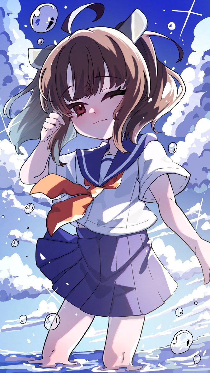 kaeruekaru's tweet photo. きりたんと海。

※縦長イラストなのでタップ推奨
＃東北きりたん
＃きりたん https://t.co/lJ3t6gNfDS