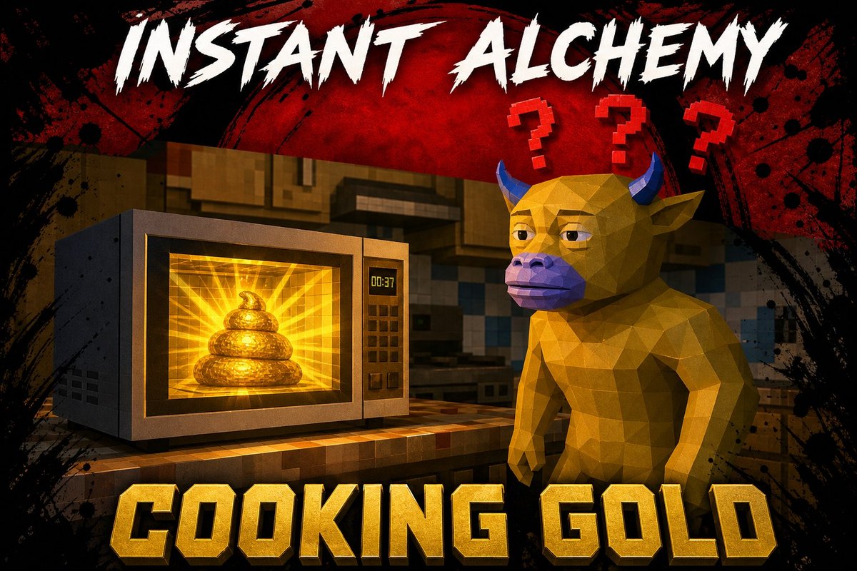 realNiushi's tweet photo. EVERY GOOD RECIPE STARTS WITH THE RIGHT INGREDIENTS. 🐂

Crypto.
Memes.
Bullshit.
Gold.

Mix them together and you get $牛屎.

Built around turning bullshit into gold  with tokenized gold rewards in $XAUT.

Let him cook. 🔥 https://t.co/w4HGOMTil7