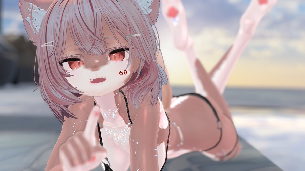 revi_vrc's tweet photo. Where are you looking?
#vrc #furry #swimsuit #vr https://t.co/C5o64BgCnT