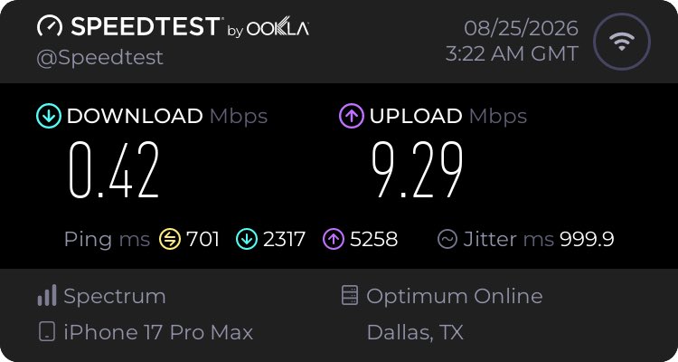 hernk_ludg's tweet photo. Echa un vistazo a mi resultado de @Speedtest! ¿Qué tan rápido es tu internet?
https://t.co/ytg1tSPkmv https://t.co/ytg1tSPkmv https://t.co/DLUCMp1b9K