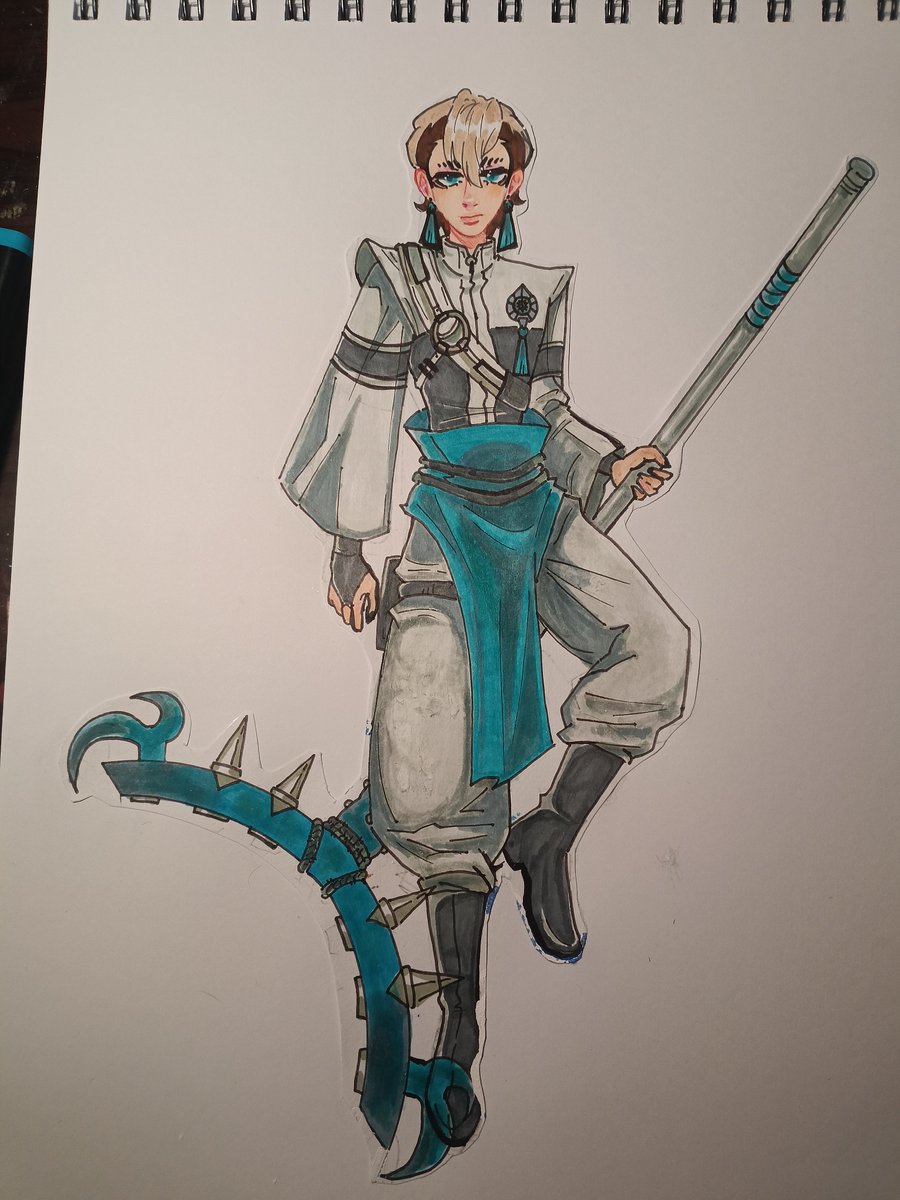 mora_katsuki's tweet photo. Zanka from Gachiakuta 
Traditional wayyy 
#paper #zankanijiku #zanka #gachiakuta #anime #draw #fanart https://t.co/hUXOiK7tyU
