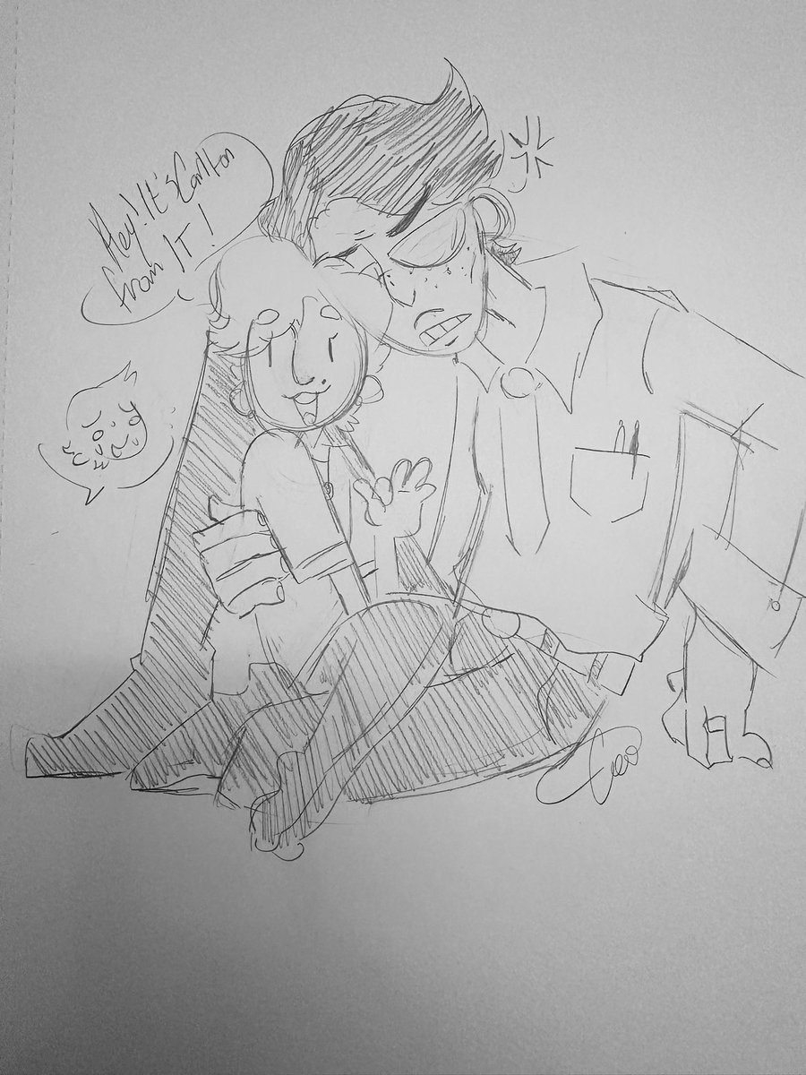 bylerhatesex's tweet photo. @Moomoobitch99 has a giant Mike au that i’ve grown quite fond of so i drew him https://t.co/I1oKiRxrmS