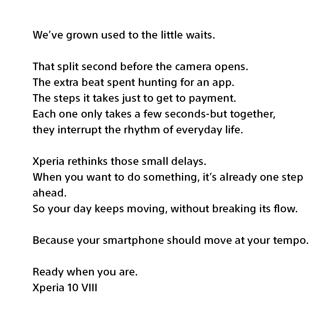 sonyxperia's tweet photo. From easy viewing under bright sunlight to swift and seamless payments on the move, Xperia 10 VIII even delivers a long-lasting battery*, up to 4 Android upgrades, and up to 6 years of secure updates** for true peace of mind.

​https://t.co/mfL6D30Gih

#SonyXperia #Xperia10VIII https://t.co/e5yBTB0TFI